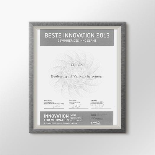 Histoire d'Elite: Elite reçoit le prix de l'innovation en 2013